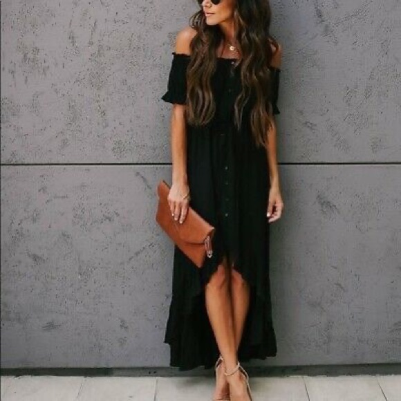 NWT Vici black satin senorita dress